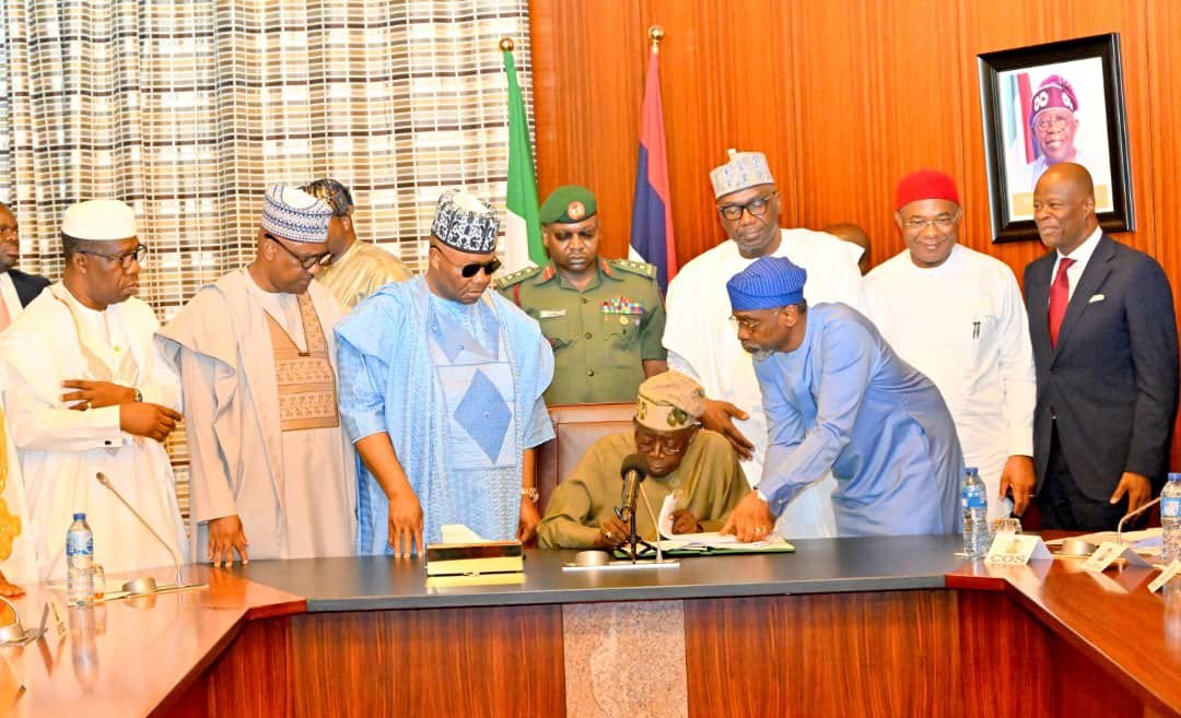 President Bola Tinubu signs four tax bills into law. Credit: State House